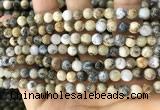 CAA5255 15.5 inches 4mm round dendrite agate beads wholesale