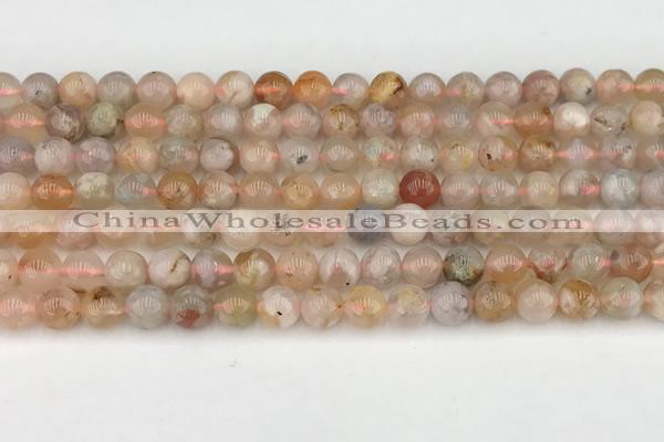 CAA5280 15.5 inches 6mm round sakura agate gemstone beads