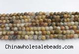 CAA5290 15.5 inches 4mm faceted round crazy lace agate beads wholesale