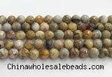 CAA5292 15.5 inches 8mm faceted round crazy lace agate beads wholesale