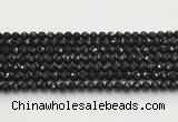 CAA5337 15.5 inches 6mm faceted round black onyx beads wholesale