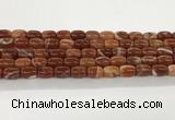 CAA5351 15.5 inches 10*14mm drum agate gemstone beads