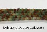 CAA5353 15.5 inches 10*14mm drum agate gemstone beads