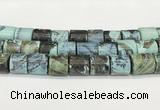 CAA5412 15.5 inches 15*15mm tube agate gemstone beads