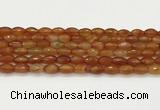 CAA5457 15.5 inches 8*12mm faceted rice agate beads