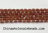 CAA5461 15.5 inches 8*12mm faceted rice agate beads