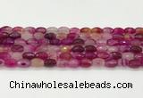 CAA5462 15.5 inches 8*12mm faceted rice agate beads