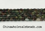 CAA5473 15.5 inches 8*12mm faceted rice agate beads