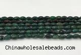 CAA5475 15.5 inches 8*12mm faceted rice agate beads