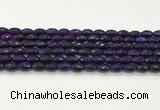 CAA5477 15.5 inches 8*12mm faceted rice agate beads