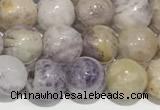 CAA5486 15 inches 6mm round purple flower stone beads