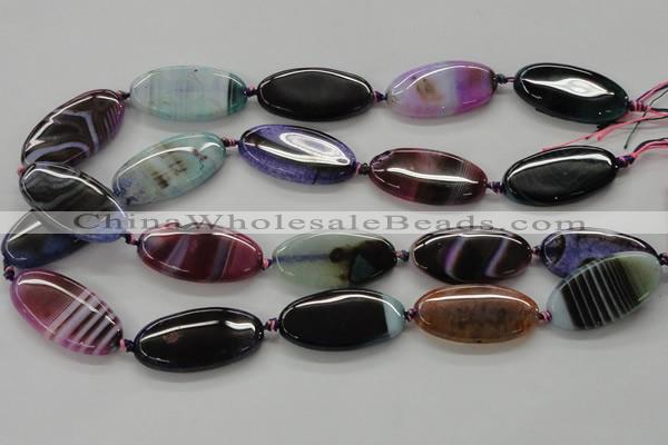 CAA553 15.5 inches 20*40mm oval dyed madagascar agate beads