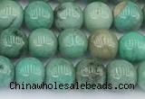 CAA5700 15 inches 6mm round green grass agate beads