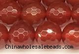 CAA5741 15 inches 8mm faceted round red agate beads