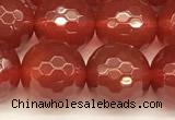 CAA5742 15 inches 10mm faceted round red agate beads