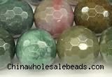 CAA5752 15 inches 10mm faceted round Indian agate beads