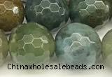 CAA5753 15 inches 12mm faceted round Indian agate beads