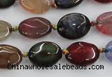 CAA577 15.5 inches 12*16mm faceted oval dragon veins agate beads