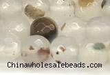 CAA5780 15 inches 6mm faceted round montana agate beads