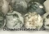 CAA5803 15 inches 12mm faceted round tree agate beads