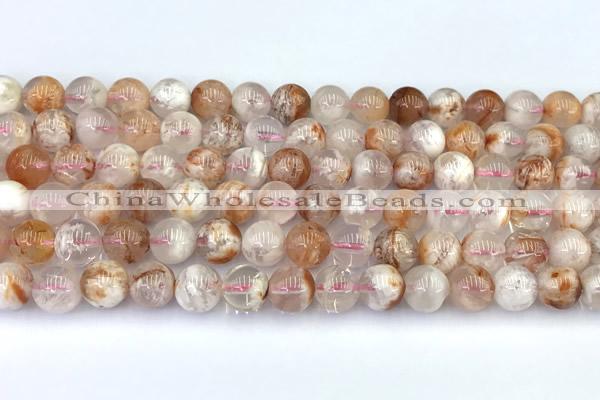 CAA5850 15 inches 7.5mm - 8mm round sakura agate beads