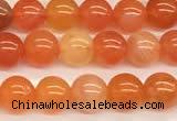 CAA5924 15 inches 6mm round red botswana agate beads