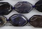 CAA595 15.5 inches 18*25mm faceted octagonal dragon veins agate beads