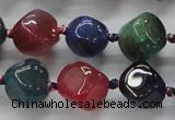 CAA607 15.5 inches 13*13mm nuggets dragon veins agate beads