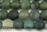 CAA6070 15 inches 4mm round matte moss agate beads
