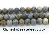 CAA6125 15.5 inches 14mm round bamboo leaf agate gemstone beads