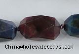 CAA613 15.5 inches 18*32mm faceted nuggets dragon veins agate beads