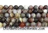 CAA6141 15 inches 12mm round Botswana agate beads wholesale