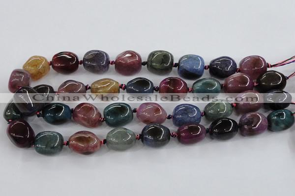 CAA617 15.5 inches 15*20mm nuggets dragon veins agate beads