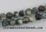 CAA701 15.5 inches 8mm round tree agate gemstone beads wholesale