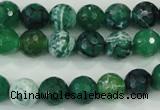 CAA713 15.5 inches 10mm faceted round fire crackle agate beads