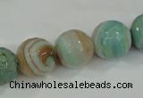 CAA725 15.5 inches 14mm faceted round fire crackle agate beads