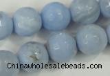 CAA741 15.5 inches 18mm faceted round blue lace agate beads