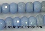 CAA742 15.5 inches 10*14mm faceted rondelle blue lace agate beads