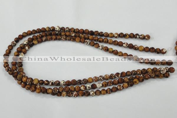 CAA749 15.5 inches 6mm round wooden agate beads wholesale