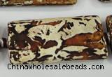 CAA757 15.5 inches 21*41mm rectangle wooden agate beads wholesale