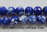 CAA798 15.5 inches 10mm faceted round fire crackle agate beads