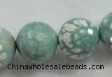 CAA823 15.5 inches 20mm faceted round fire crackle agate beads