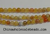 CAA86 15.5 inches 4mm round botswana agate gemstone beads