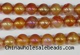 CAA869 15.5 inches 8mm round AB-color red agate beads