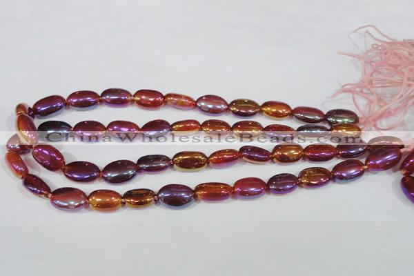 CAA883 15.5 inches 11*17mm oval AB-color red agate beads