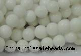 CAA93 15.5 inches 10mm round white agate gemstone beads wholesale