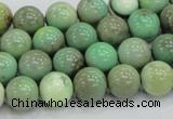 CAB01 15.5 inches 10mm round green grass agate gemstone beads
