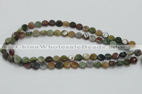 CAB128 15.5 inches 10mm coin india agate gemstone beads wholesale