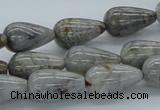 CAB144 15.5 inches 10*18mm teardrop bamboo leaf agate beads