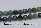 CAB383 15.5 inches 6mm round moss agate gemstone beads wholesale